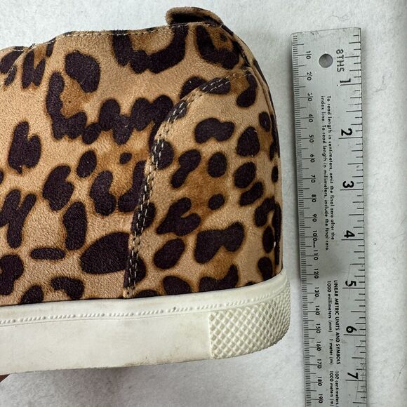Torrid Women's Shoe Size 8.5W High-Top‎ Wedge Leopard Zipper Sneaker 8.5 Wide - Picture 5 of 14